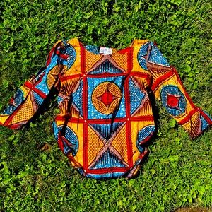 African print blouse